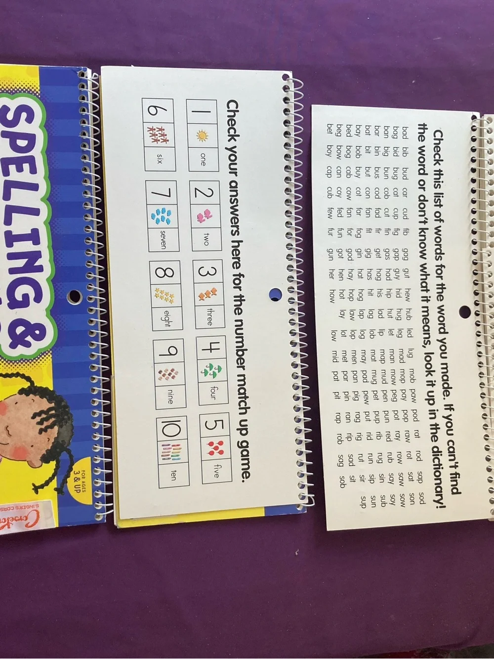 Spelling & Counting Kids Learning Flip Book - new